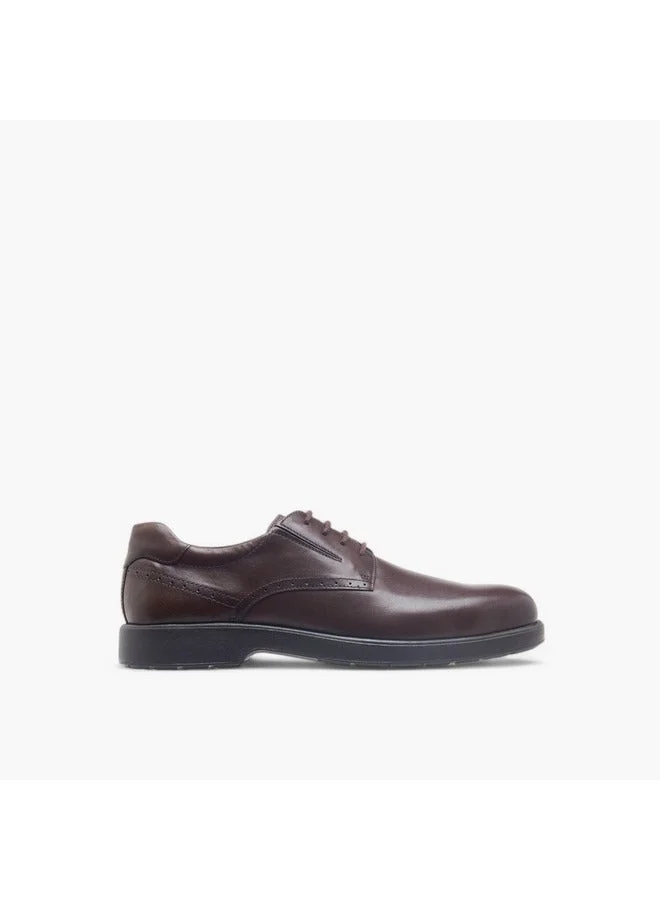 Le Confort Men's Solid Derby Shoes with Lace-Up Closure