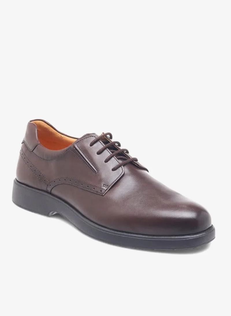 Le Confort Men's Solid Derby Shoes with Lace-Up Closure