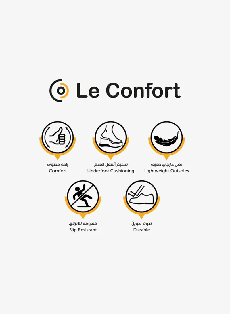 Le Confort Men's Solid Derby Shoes with Lace-Up Closure