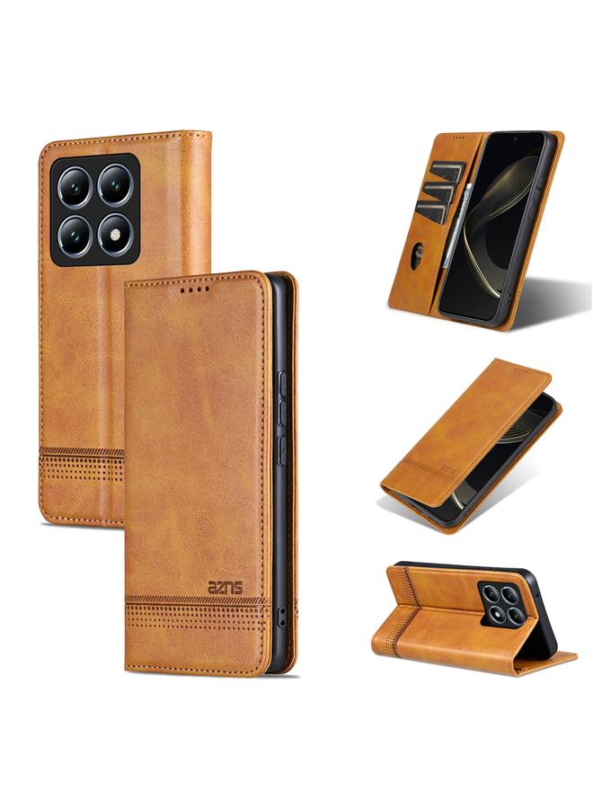 Case For Xiaomi 14T Pro Magnetic Calf Texture Flip Leather Phone Case