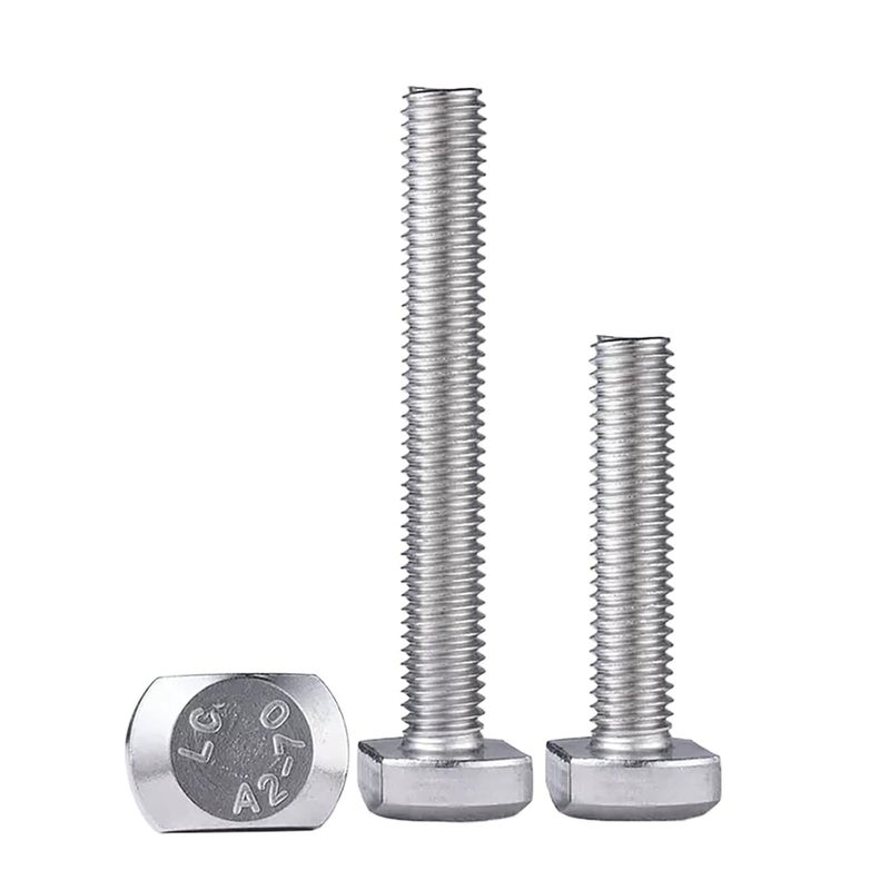 Hammer Head T Bolts, T-Slot T-Bolt Screws 304 Stainless Steel M5-M12 25-55mm Pack of 5(M10*55mm) - Image 1