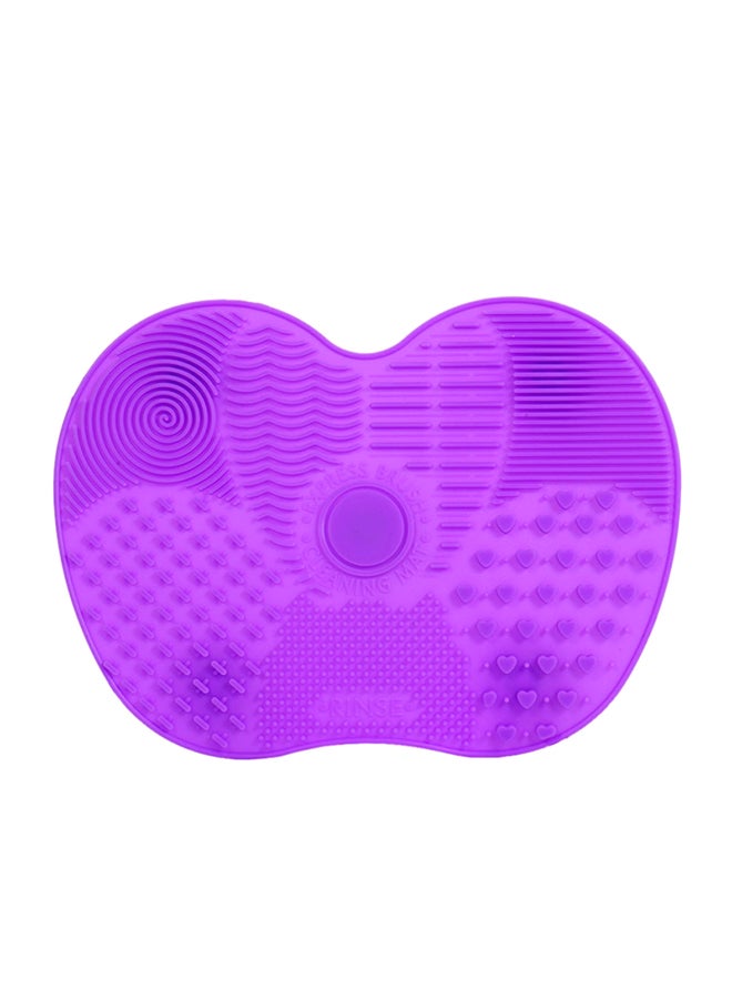 Makeup Brush Cleaning Pad With Suction Cup Light Purple - Image 1