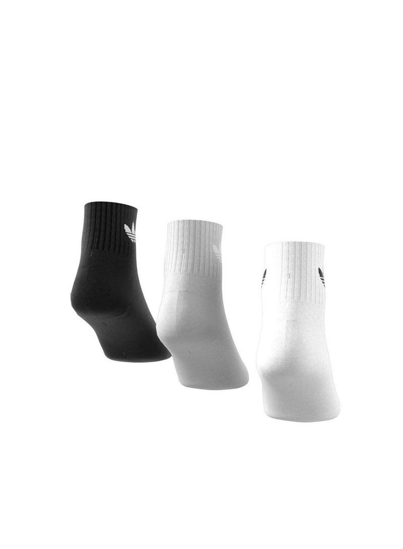 اديداس اوريجينالز أديداس جوارب 1/4 3 قطع أبيض كاجوال للرجال والنساء مقاس 11-12.5 - Image 2