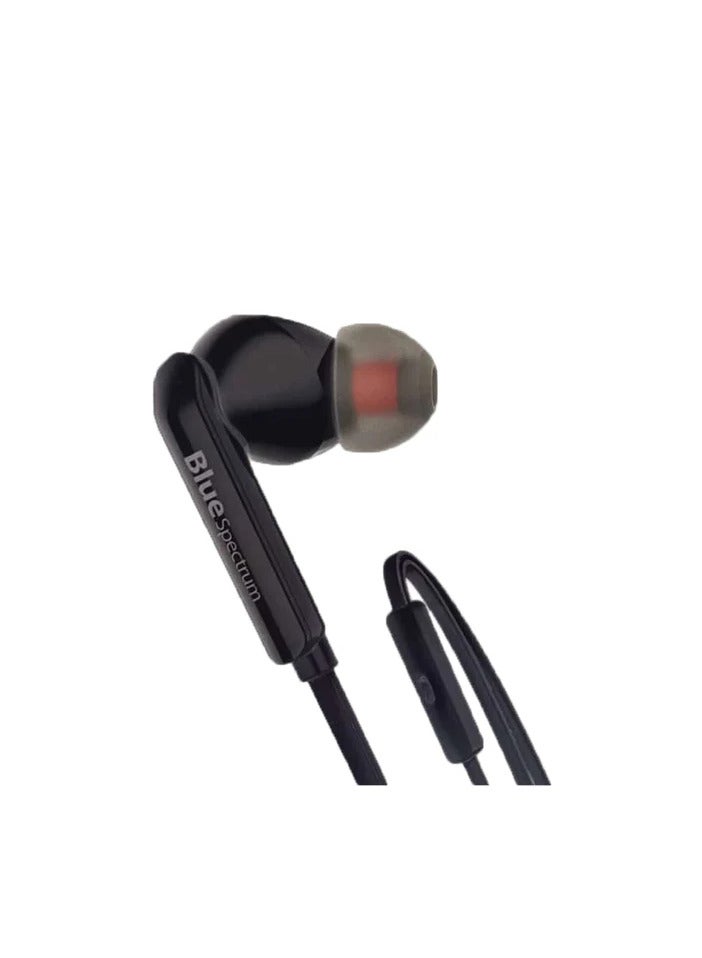 Blue Spectrum In-ear wired stereo headset 2024 for the S23 Ultra, S24 Ultra, and Huawei and Xiaomi models, with a built-in microphone, volume control buttons, and a Type-C connection - black - Image 1