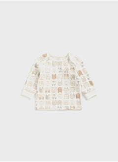 mothercare Infant 2 Pack Bear & Fox Print Sweatshirt & Sweatpants Set  - Image 4