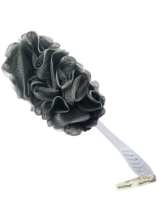 Mr.Cui'shop Bamboo Charcoal Fiber Exfoliating Loofah luffa loofa Bath Back Brush On a Stick - Long Handle With Radian is Ergonomic For Men and Women - Shower Sponge Body Back Scrubber - Image 1