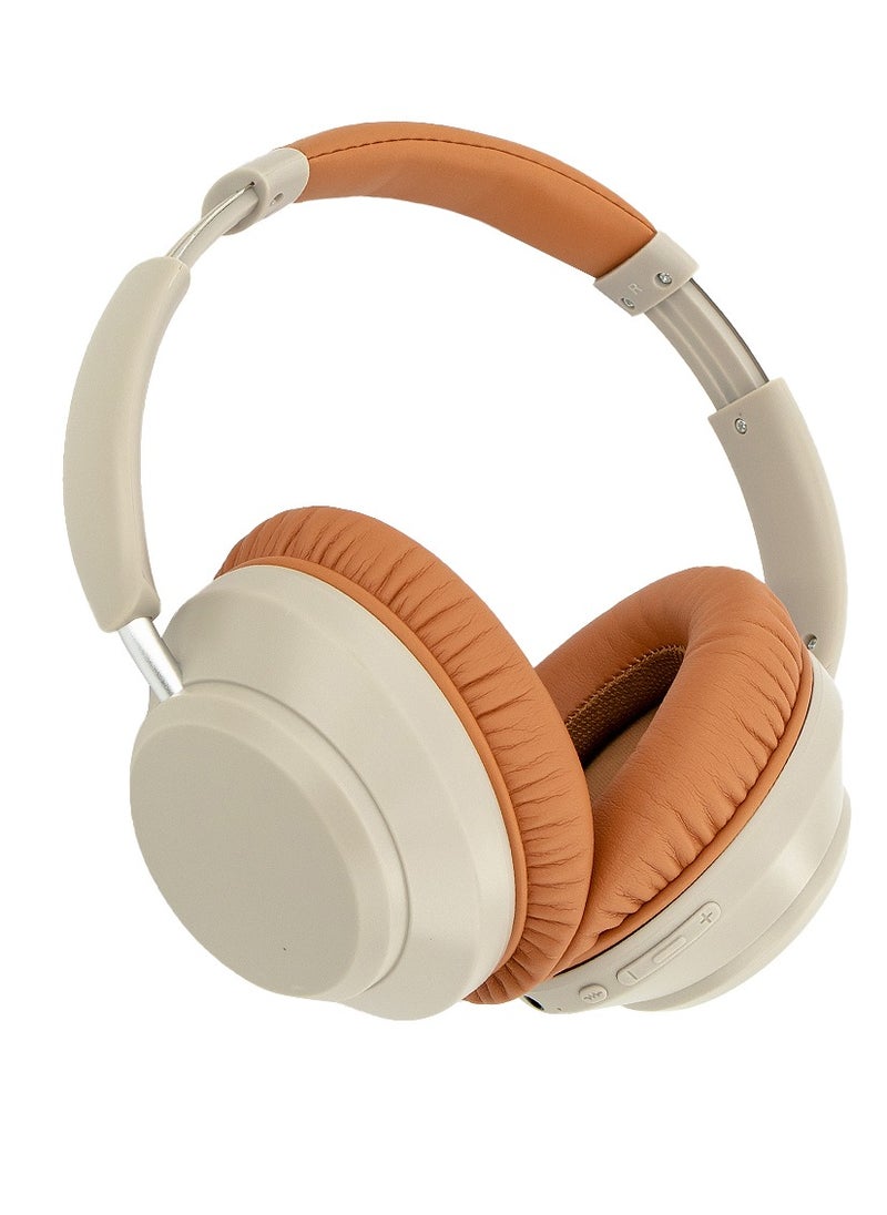 GREEN LION Wireless Headphone 300mAh Battery, Active Noise Cancellation, Comfortable, 10m Range, 2.5 Hours Charging, 24 Hours Playtime, Bluetooth 5.3, Green Lion Santiago Beige  - Image 2