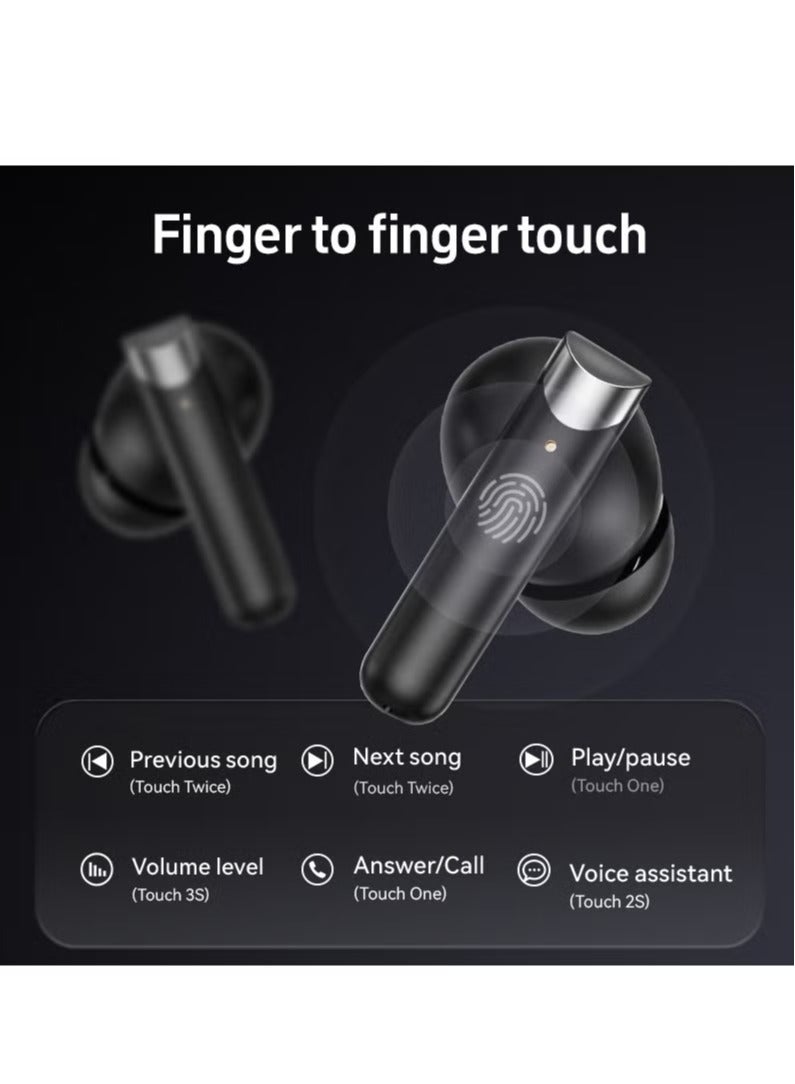 Wireless Earbuds, In-Ear Bluetooth Headphones, 40 Hours Playtime, Deep Bass, Power Display, Mics for ENC Clear Call, Bluetooth Earbuds Touch Control, IPX6 Waterproof, Light-Weight Earphones Black - Image 5