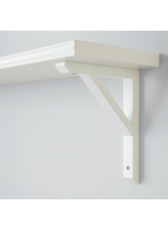 IKEA (IKEA) رف حائط أبيض/خشب أسبن مصبوغ باللون الأبيض 80×20 سم - Image 4