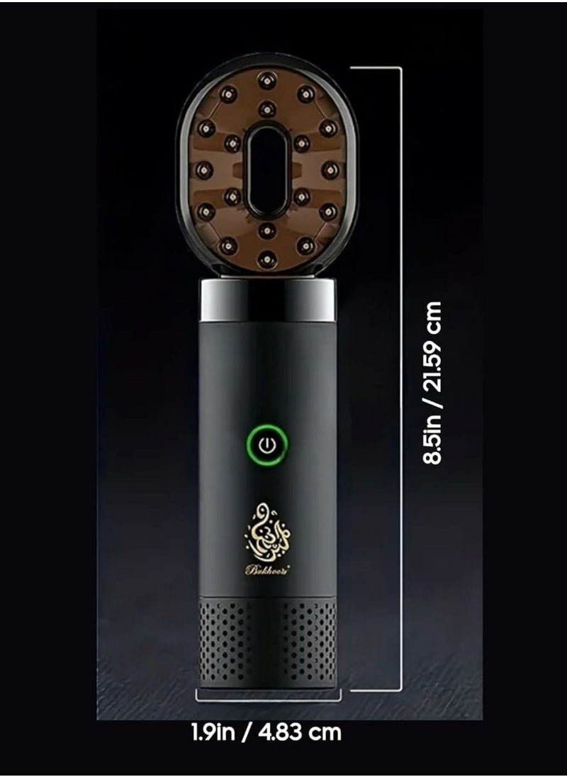 Portable Electric Incense Burner, Arabian Aroma Diffuser, USB Mini Car Incense Burner, Arabic Bukhoor Incense For Home or Car (Black)