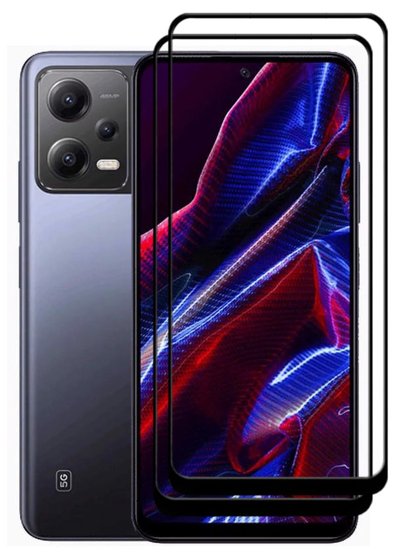 ACLIX 2 Pieces Antistatic ESD Dustproof Premium Quality High Definition Tempered Glass Screen Protector Designed For Xiaomi Poco X5 - Image 1