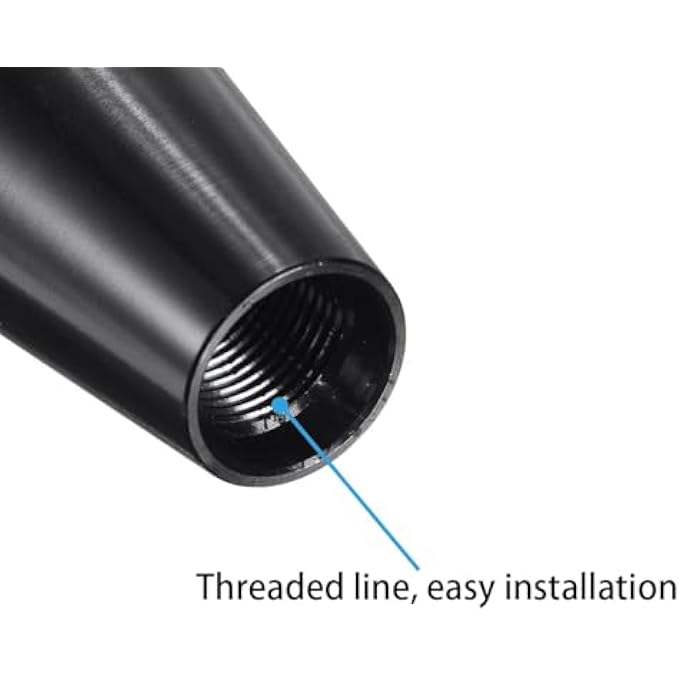 ريحني مقبض ناقل حركة ثقيل بحجم 5 إنش من الألمنيوم مع محولات يناسب معظم نواقل الحركة الأوتوماتيكية اليدوية بدون أزرار مع 3 محولات أسود - Image 5