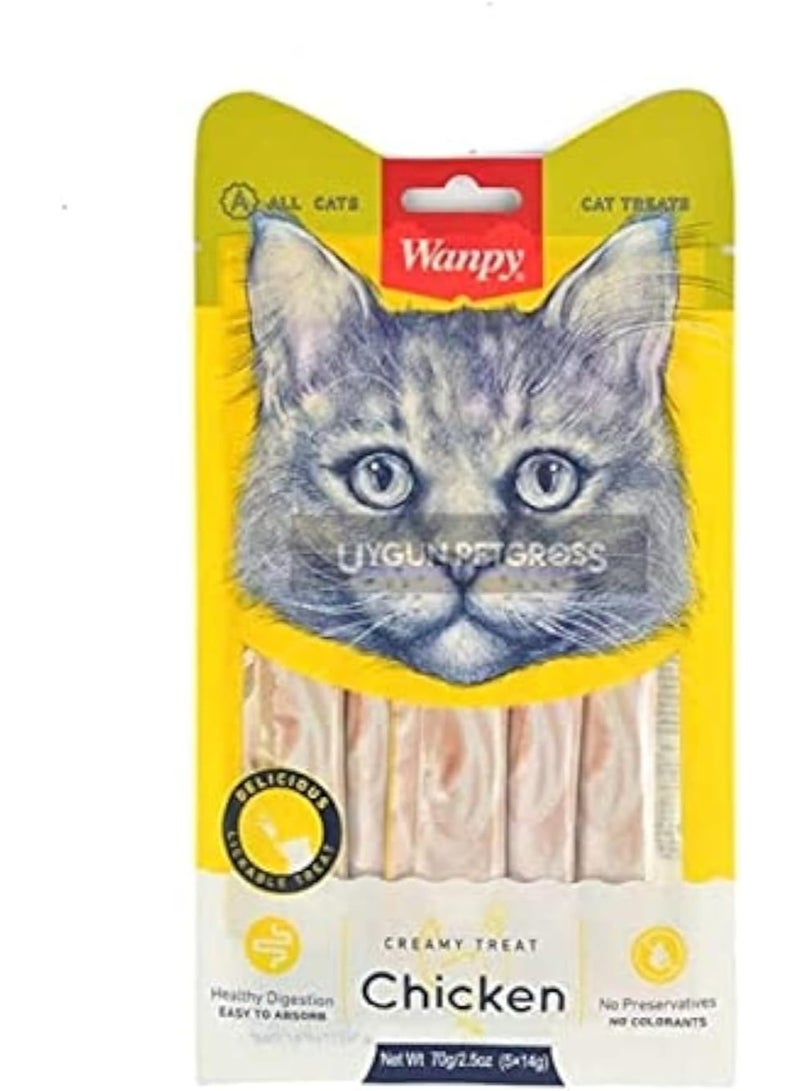 Wanpy Creamy treat chicken  5 x 14 g