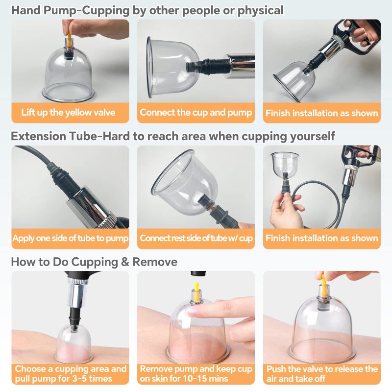 AIKOTOO Cupping Set Massage Therapy Cups Cupping Kit for Body Cellulite 24 Suction Cups - Image 4