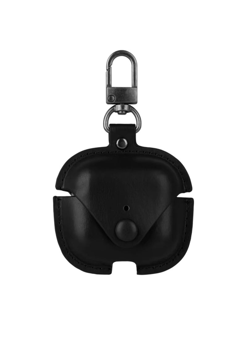 TWEGGON Airpods 4 Case, Luxury Leather Case Compatible with Apple Airpods 4 Black  - Image 1