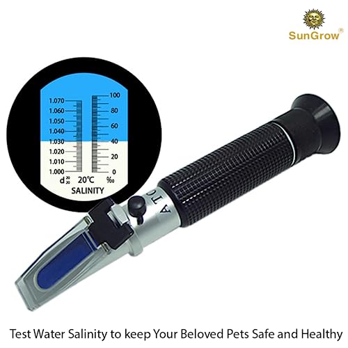 SunGrow Measure Salinity of Water with Aquarium Refractometer, Remarkable Accuracy, Easy Reading - Image 3