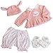 EKOKIZ Reborn Baby Dolls Clothes Girl Pink Sheep Friends Doll Clothes 1722 Inches Outfit Accessories Set for Reborn Baby Dolls Girl - Image 2