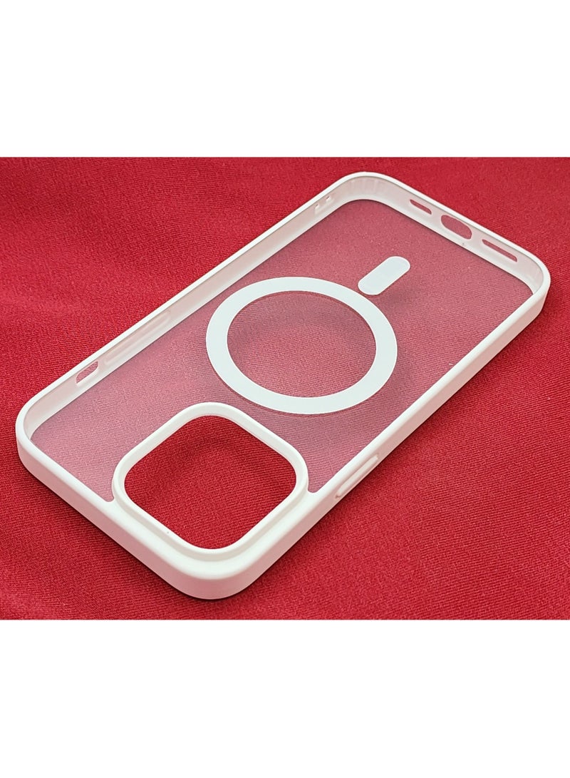 IPhone 14 Pro Max (6.7 Inch) MagSafe Case With Colored Sides - Clear / White  - Image 1