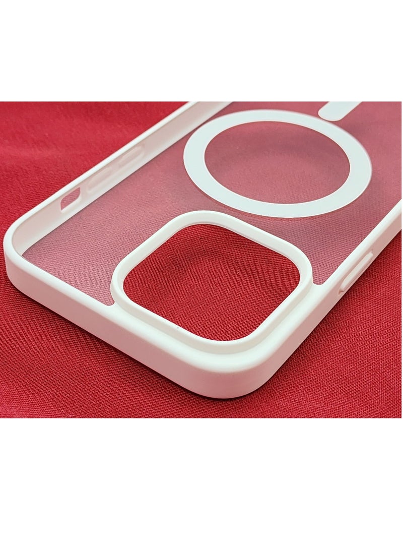 IPhone 14 Pro Max (6.7 Inch) MagSafe Case With Colored Sides - Clear / White  - Image 2