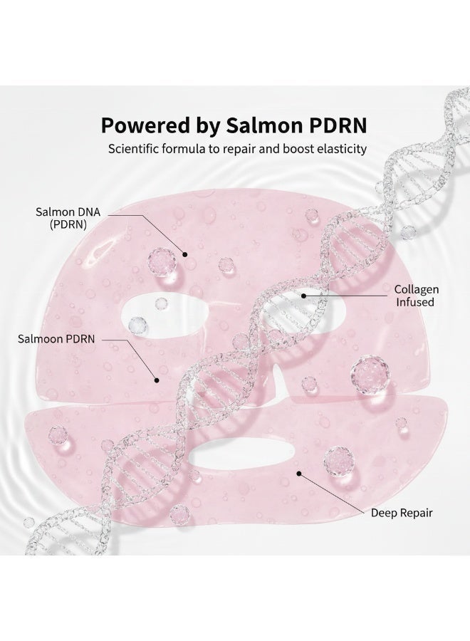 HFRUI Jelly Gel Mask with Salmon DNA PDRN Pink Collagen | Overnight Face Mask for Glass Glow Skin | Elasticity, Hydrating, Firming and Moisturizing | Skincare, 32g x 4ea - Image 3