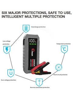 TAWA TAWA K69 Jump Starter & Power Bank – 32000mAh High-Capacity Battery, 2000A Peak Current, 12V Vehicle Compatibility, USB-C Fast Charging, Multi-Function Emergency Power Solution  - Image 4