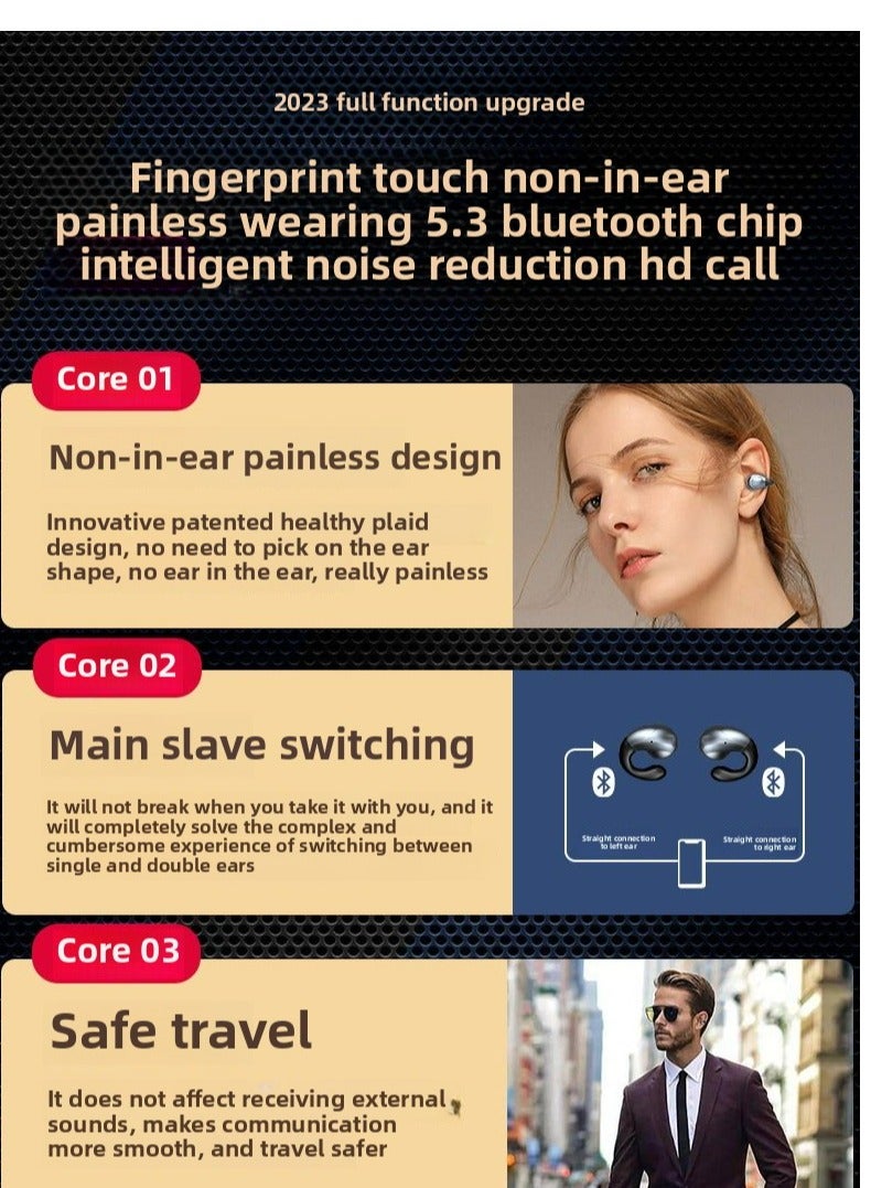 Noise reduction bluetooth wireless headset high sound quality subwoofer microphone for AI clear call sports running - Image 3