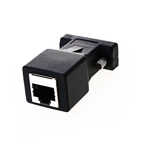 LFHUKEJI RJ45 to RS232,DB9 9-Pin Serial Port Female to RJ45 Female Cat5e/6 Ethernet LAN Extend Adapter - Image 3