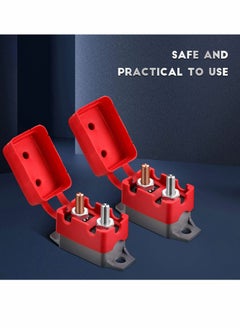 SYOSI Circuit Breaker, 4 Pieces Dc 50A 12V - 24V Automatic Reset Circuit Breakers  with Cover Stud Bolt for Automotive and More  - Image 3