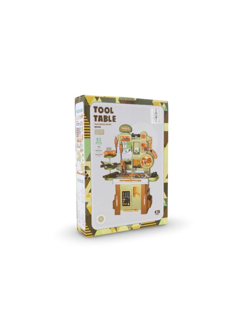 Tool Table Play House Series Playset – 53 Pcs - Image 1