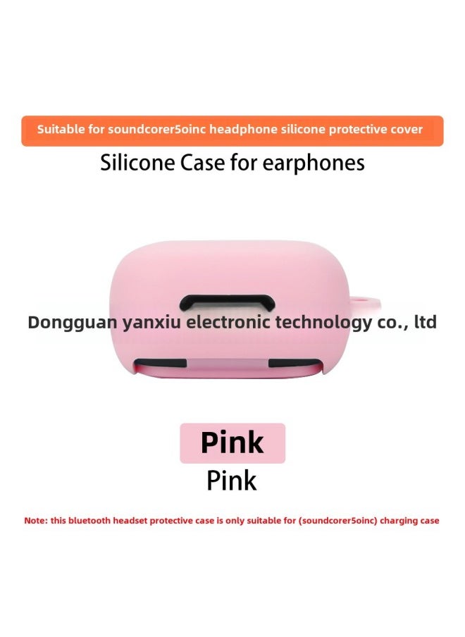 Generic Suitable For Soundcore Sound Wide Anker R50i NC Earphone Case Bluetooth Earphone Protective Case Charging Empty Box-Color:Pink Nude Outfit-Model:R50i NC  - Image 1