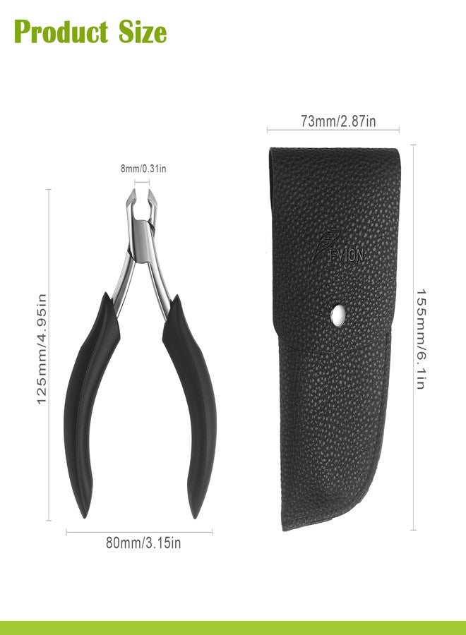 FVION Heavy Duty Nail Clippers for Men, Firm-Grip Toenail Clippers for Seniors' Thick Nails, Nickel Plated Professional Ingrown Toenail Clippers - Image 3