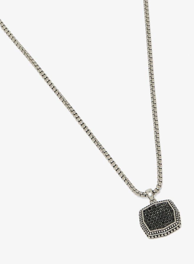 GUESS 26 Inch Octagon Pave Necklace - Image 3