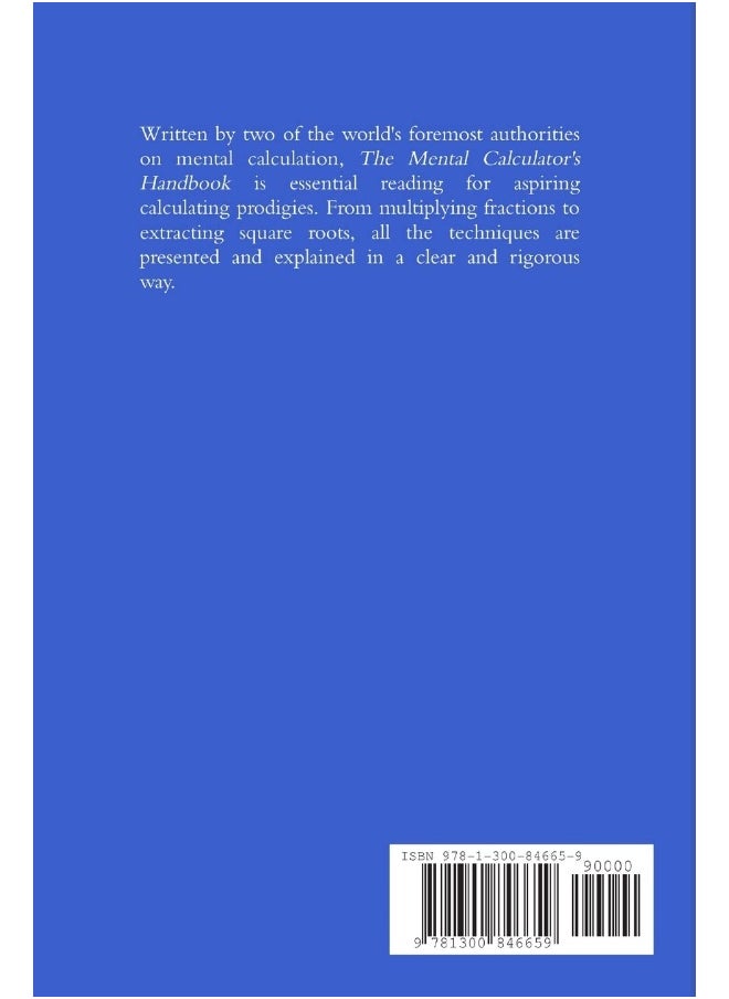 The Mental Calculator's Handbook - pzsku/Z77A69E650E381A74EBCCZ/45/_/1737870620/89453616-77da-4665-860f-423473c6bcaf