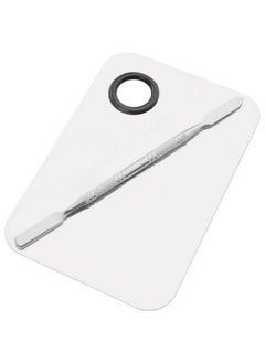 ISCRIO Professional Pro Stainless Steel Makeup Palette, Professional Cosmetic Mixing Makeup Palette Spatula Makeup Artist Tool, 1.0 Count  - Image 3