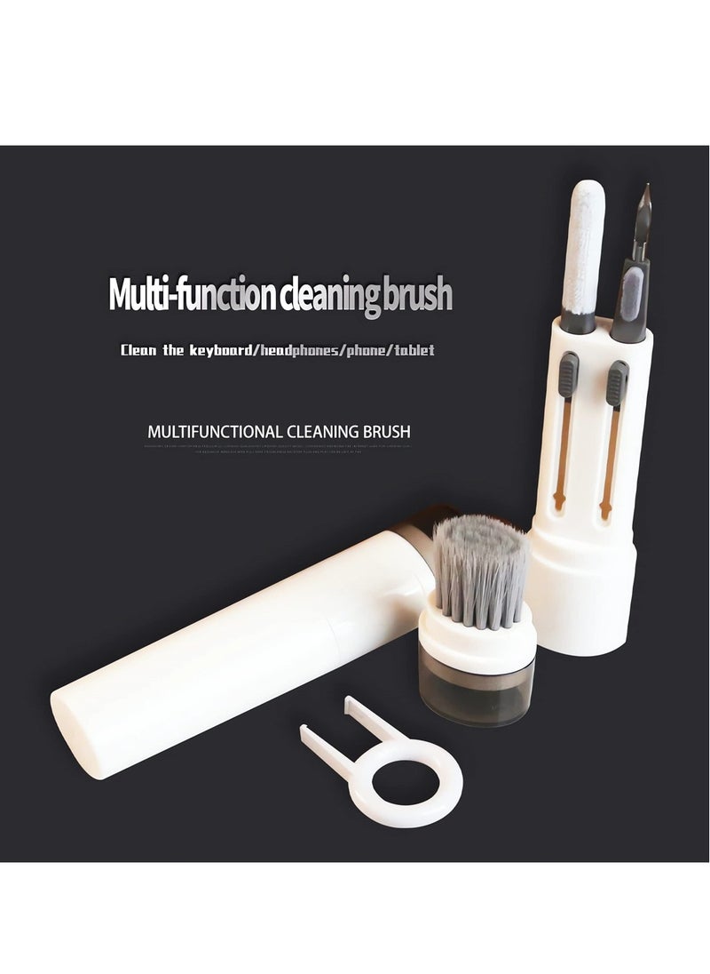 SYOSI - 6 in 1 Cleaner Kit for Airpods 1 2 3 Pro Headphones Earbuds and Case & Keyboard Cleaner Kit with Brush and Soft Flocking Pen, Multi-Function Cleaner Kit for Earphones Keyboard Phone Camera - Image 1