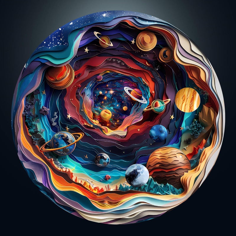 Masseruon 1000 Piece Puzzle for Adults 266 266in Universe Puzzle for Adults 1000 Pieces Flat Puzzles with 3D Visual Effect When Completed Adult Puzzles Games - Image 3