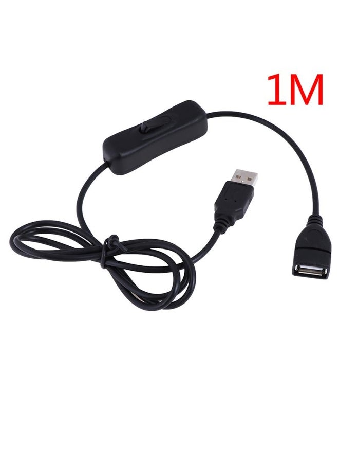 1M Usb Date Cable Male To Female Switch On Off Cable Toggle Led Power Line  - Image 2