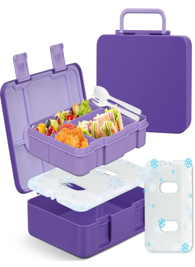 JOOPETALK Chill Bento Lunch Box for Kids Adult with Ice Pack,6-Compartment Reusable Leak-proof Lunch Container for Girls Boys to School,Keep Food Cold&Fresh,Dishwasher & Freezer Safe - Image 1