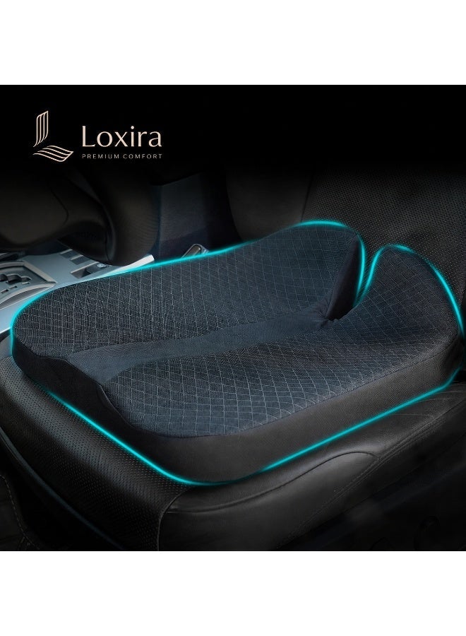 Loxira Heightening Truck Seat Cushion for Broader Vision, Car Seat Cushion for Car Seat Driver Truck Driver, Sciatica Pain Relief Pillow Tailbone Pain Relief Cushion for Long Time Driving - Image 1