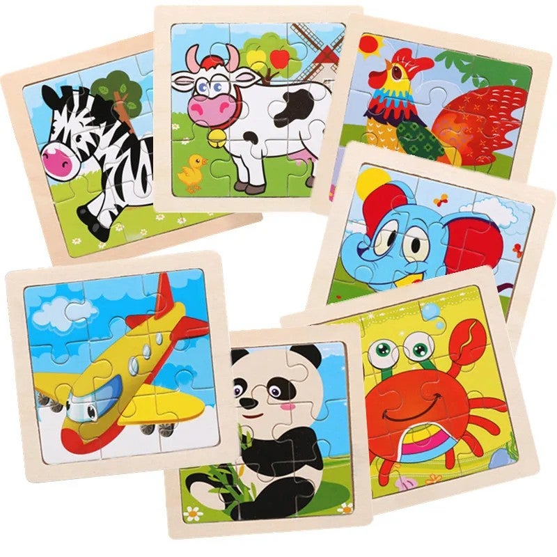 Bluejw Hot Cheap 9pcs Jigsaw Puzzles Wooden 3d Puzzle Game Montessori Brinquedos Educativos Educational Toys Hobbies  Popular Kids - Image 2