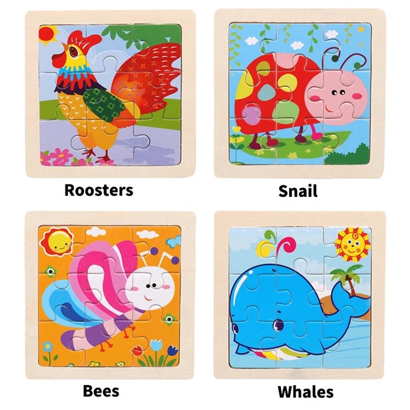 Bluejw Hot Cheap 9pcs Jigsaw Puzzles Wooden 3d Puzzle Game Montessori Brinquedos Educativos Educational Toys Hobbies  Popular Kids - Image 5