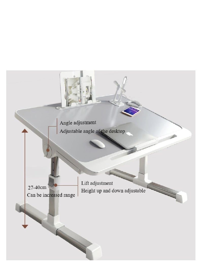 ARCOON - ARCOON Laptop Bed Tray Desk, Adjustable Laptop Stand for Bed, Foldable Legs, 4-Port USB Hub, Storage Drawer, Notebook Tray Breakfast Reading Desk for Working Writing Drawing - Image 1