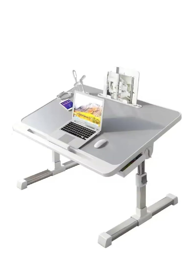 ARCOON - ARCOON Laptop Bed Tray Desk, Adjustable Laptop Stand for Bed, Foldable Legs, 4-Port USB Hub, Storage Drawer, Notebook Tray Breakfast Reading Desk for Working Writing Drawing - Image 1