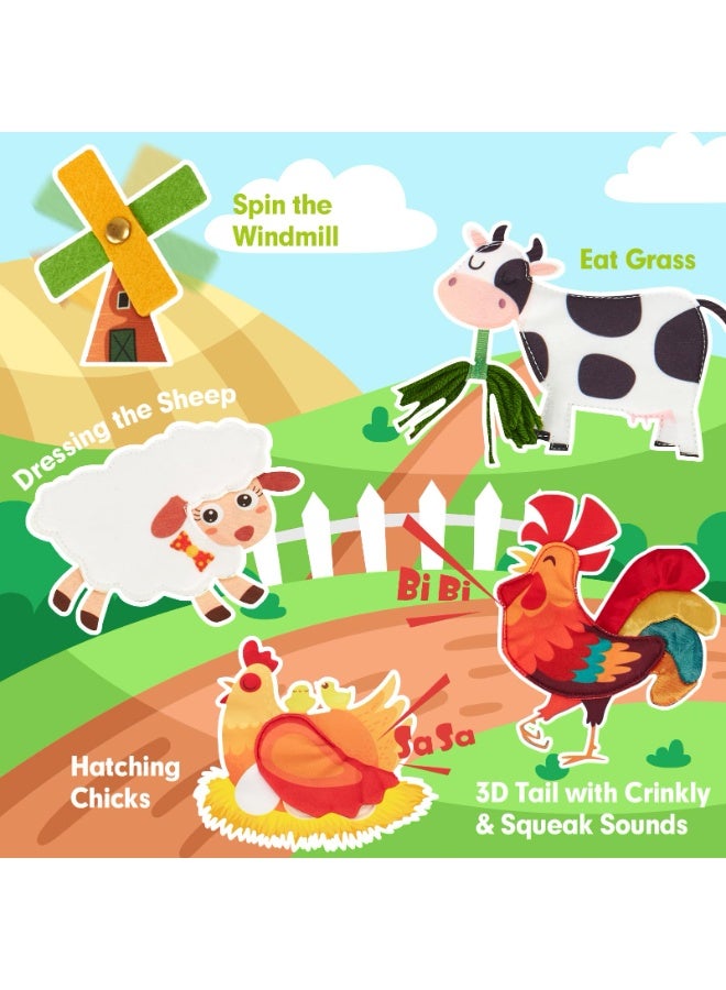 دايتويز كتاب منشغل للأطفال الصغار من عمر سنة إلى ثلاث سنوات - ألعاب مونتيسوري، لوحة منشغلة للأطفال بعمر سنة واحدة، هدايا للأولاد، ألعاب للبنات، كتب تعليمية هادئة، ألعاب سفر، هدايا لأعياد ميلاد الأطفال، هدايا لأعياد الميلاد، هدايا للأطفال الصغار. - Image 4