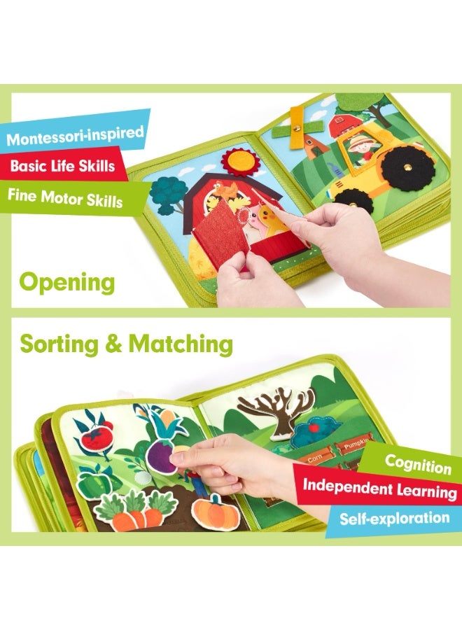 دايتويز كتاب منشغل للأطفال الصغار من عمر سنة إلى ثلاث سنوات - ألعاب مونتيسوري، لوحة منشغلة للأطفال بعمر سنة واحدة، هدايا للأولاد، ألعاب للبنات، كتب تعليمية هادئة، ألعاب سفر، هدايا لأعياد ميلاد الأطفال، هدايا لأعياد الميلاد، هدايا للأطفال الصغار. - Image 2