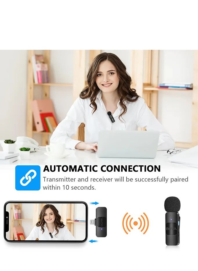 BOYA BY-V10 Ultracompact Wireless Microphone System with USB-C for Mobile (2.4 GHz)