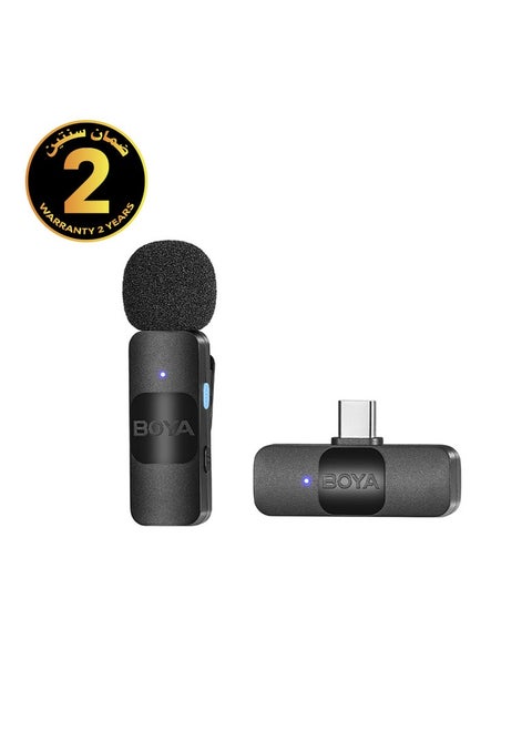 BOYA BY-V10 Ultracompact Wireless Microphone System with USB-C for Mobile (2.4 GHz)