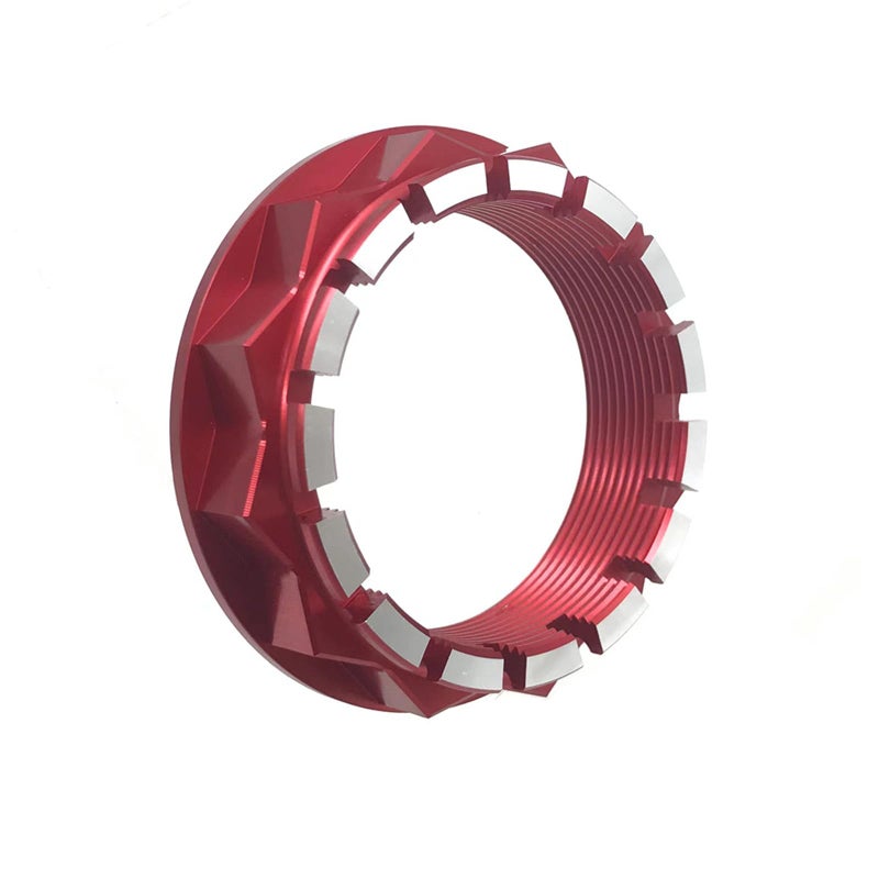 Red Motorcycle Rear Wheel Axle Nut Cover - Image 4