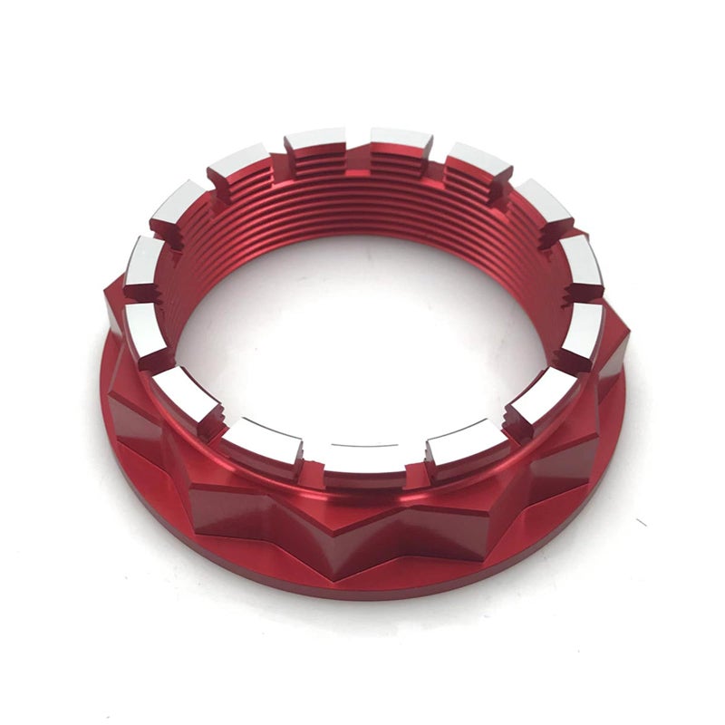 Red Motorcycle Rear Wheel Axle Nut Cover - Image 3