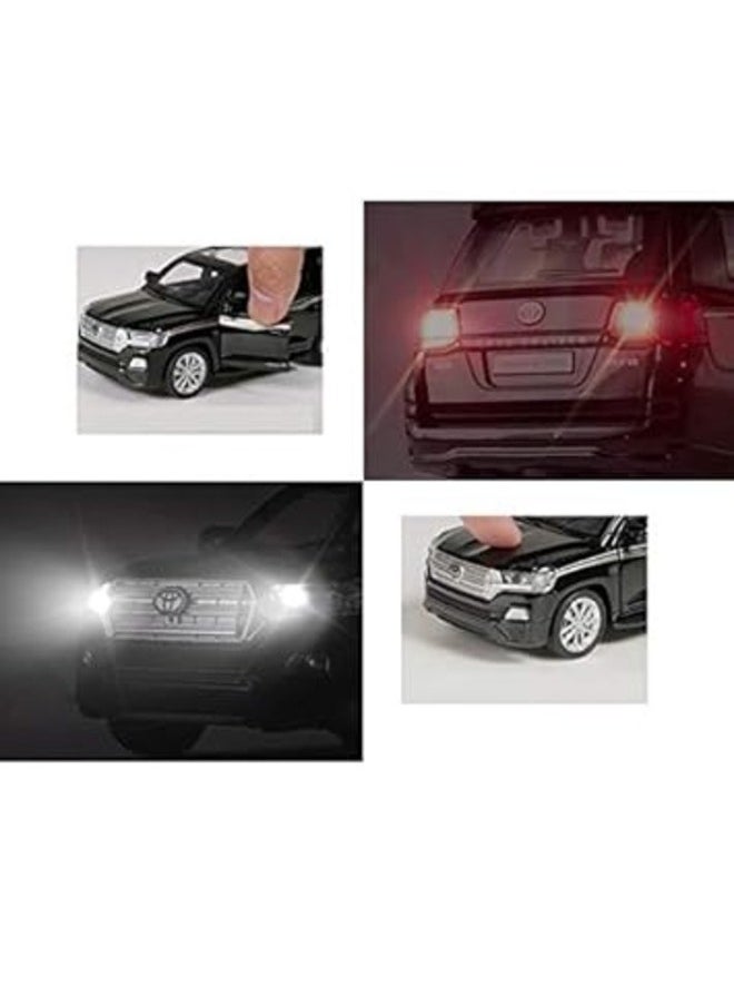 null - 1:32 Scale Wheels Diecast Land Cruiser Metal Model Pull Back Alloy Toys With Light And Sound - Image 1